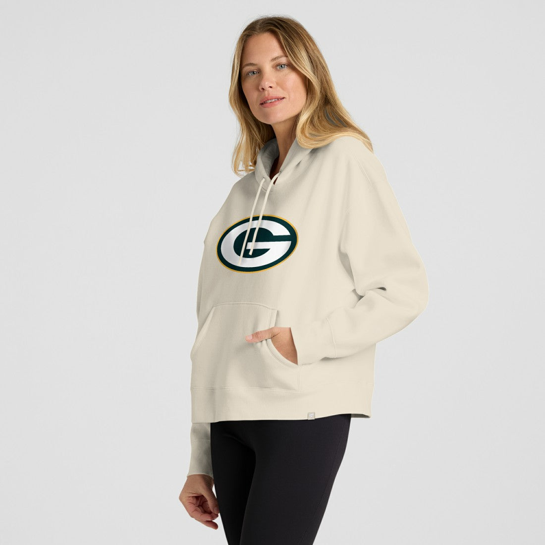 Green Bay Packers Women's Dove Legacy Pullover Hoodie - Cream sale