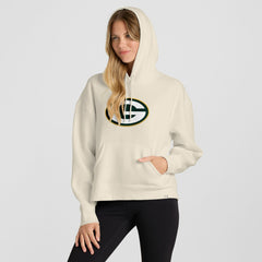 Green Bay Packers Women's Dove Legacy Pullover Hoodie - Cream sale