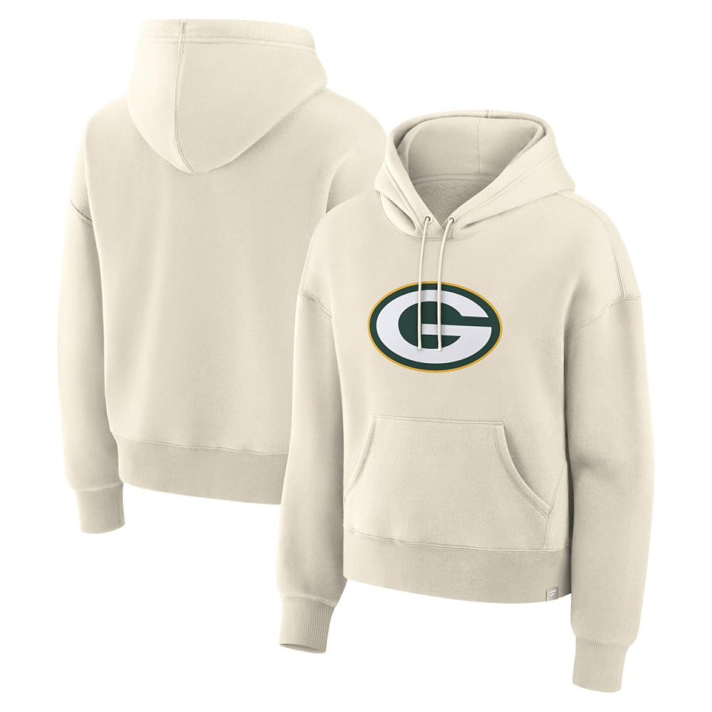 Green Bay Packers Women's Dove Legacy Pullover Hoodie - Cream sale