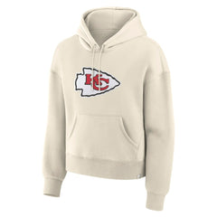 Kansas City Chiefs Women's Dove Legacy Pullover Hoodie - Cream sale
