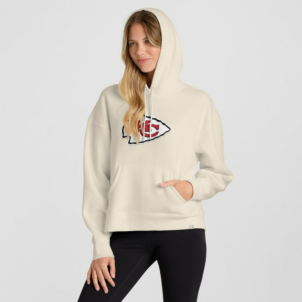 Kansas City Chiefs Women's Dove Legacy Pullover Hoodie - Cream sale