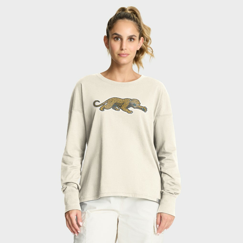 Jacksonville Jaguars Women's Dove Legacy Long Sleeve T-Shirt - Cream outlet
