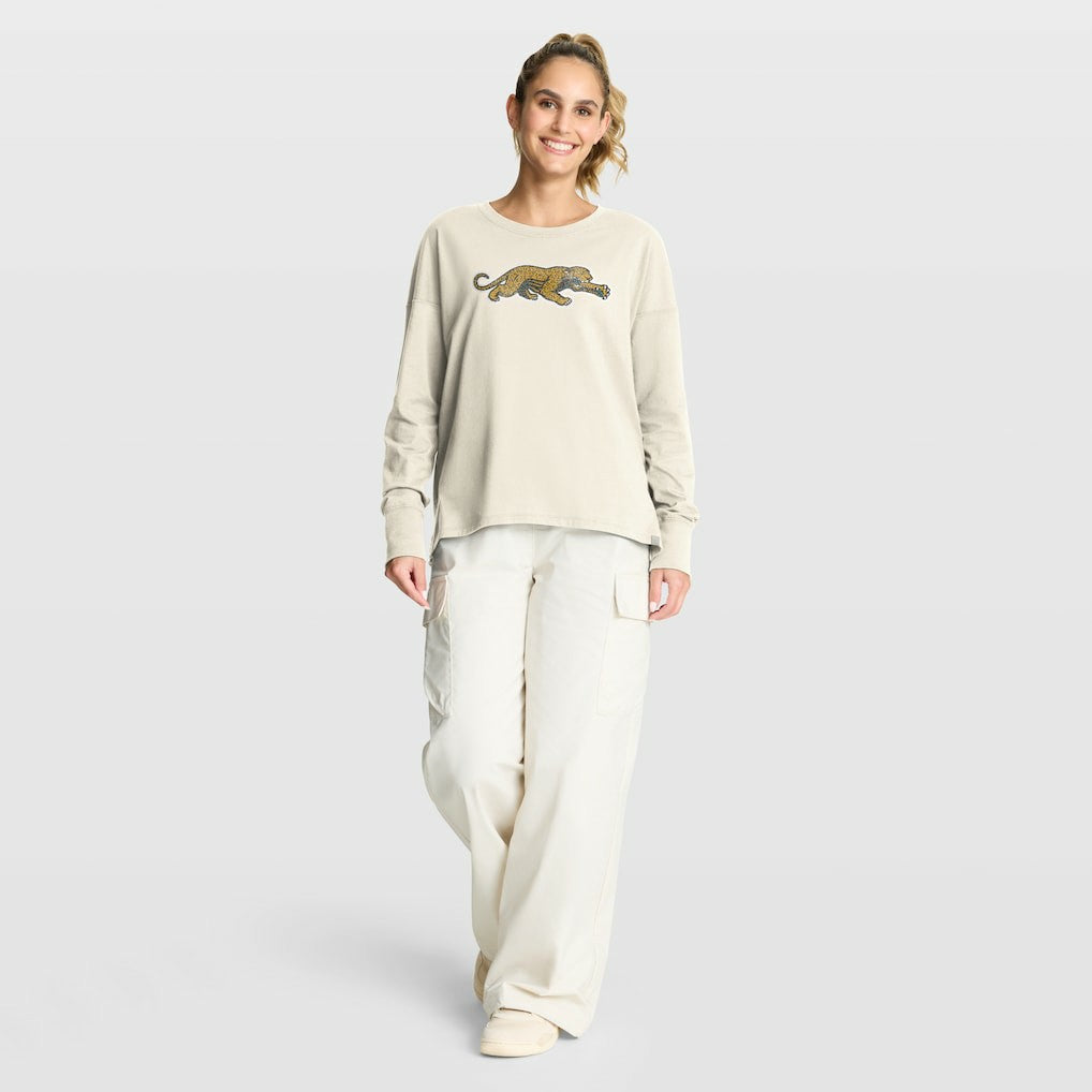 Jacksonville Jaguars Women's Dove Legacy Long Sleeve T-Shirt - Cream outlet