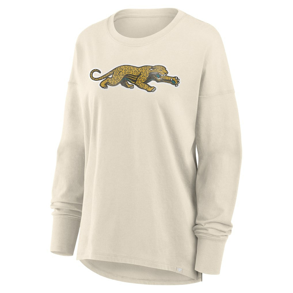 Jacksonville Jaguars Women's Dove Legacy Long Sleeve T-Shirt - Cream outlet