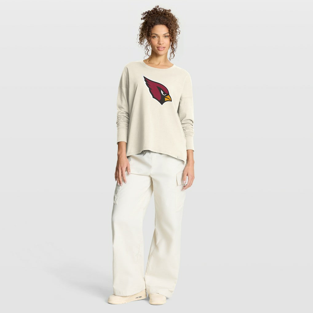 Arizona Cardinals Women's Dove Legacy Long Sleeve T-Shirt - Cream sale