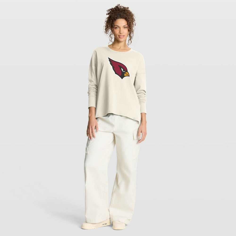 Arizona Cardinals Women's Dove Legacy Long Sleeve T-Shirt - Cream sale