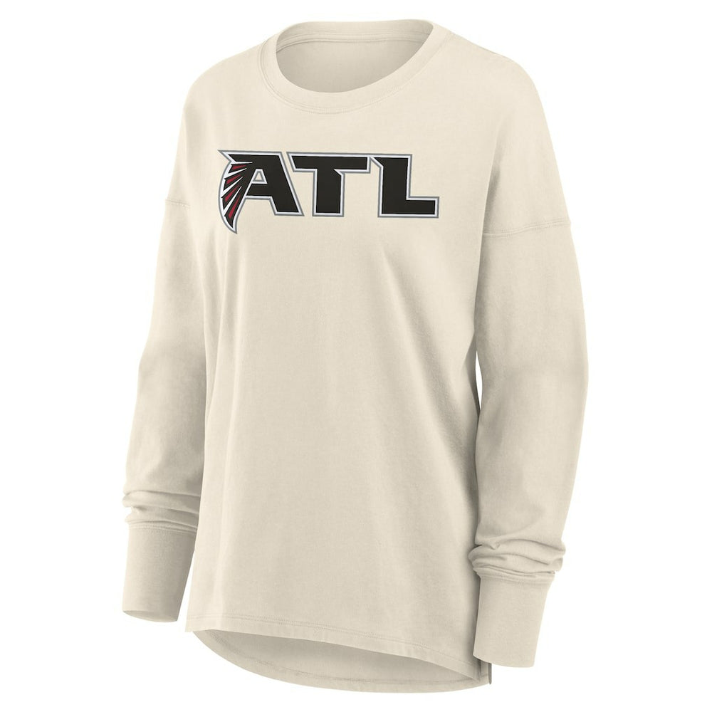 Atlanta Falcons Women's Dove Legacy Long Sleeve T-Shirt - Cream discount