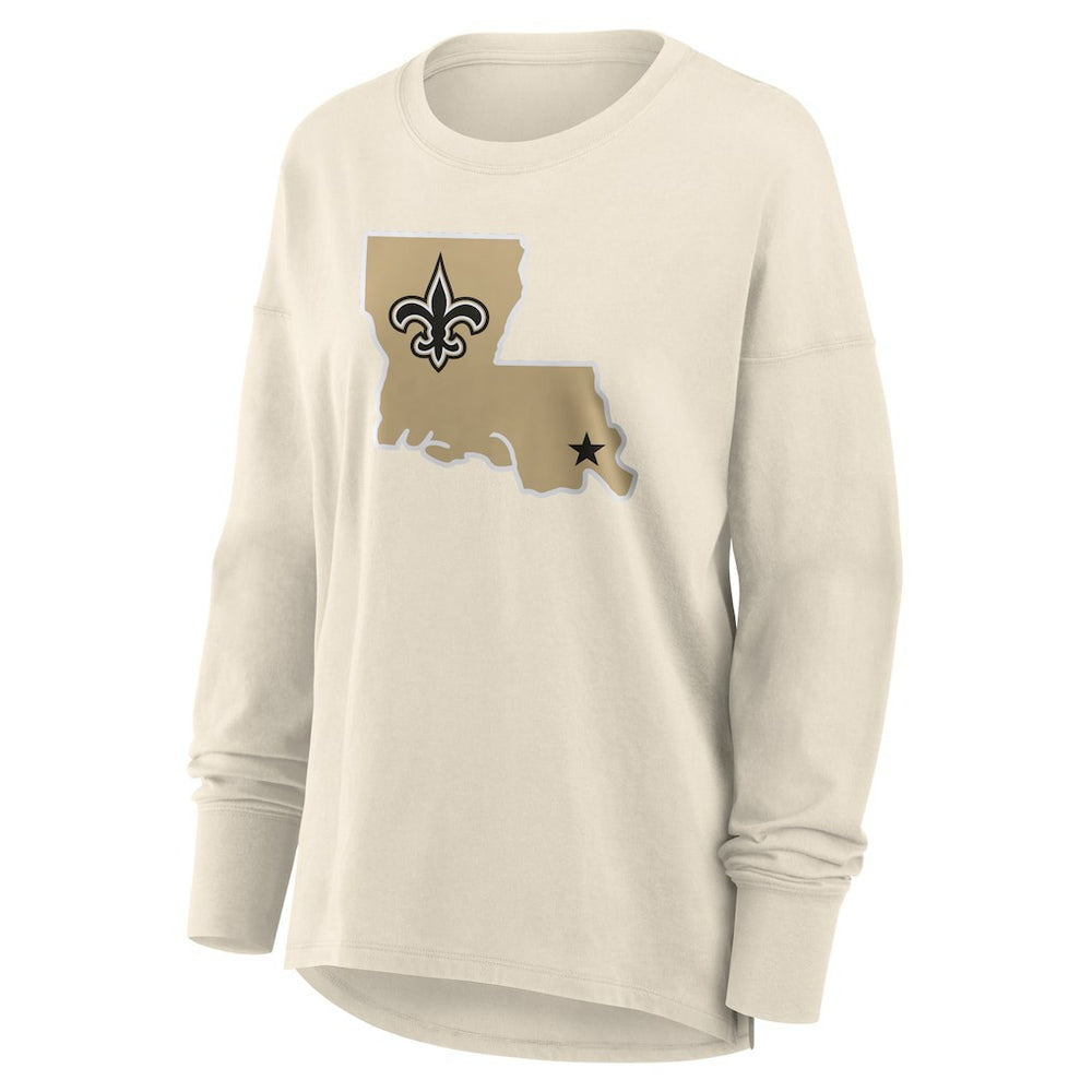 New Orleans Saints Women's Dove Legacy Long Sleeve T-Shirt - Cream cheap