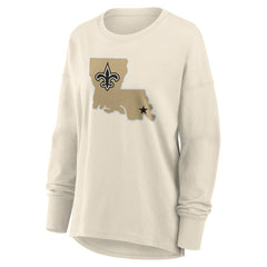 New Orleans Saints Women's Dove Legacy Long Sleeve T-Shirt - Cream cheap
