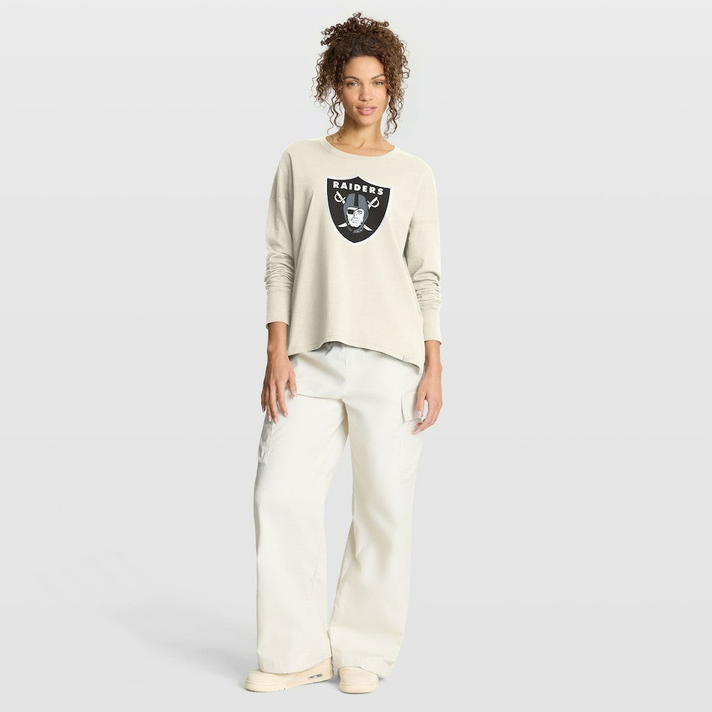 Las Vegas Raiders Women's Dove Legacy Long Sleeve T-Shirt - Cream sale
