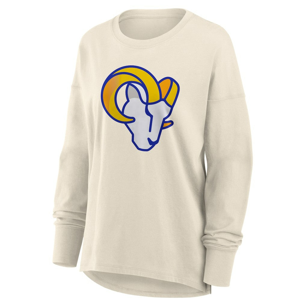 Los Angeles Rams Women's Dove Legacy Long Sleeve T-Shirt - Cream discount