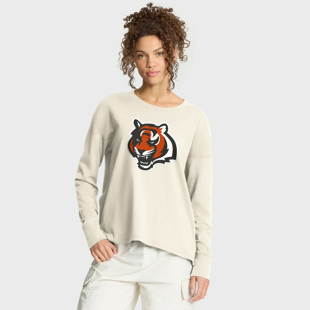 Cincinnati Bengals Women's Dove Legacy Long Sleeve T-Shirt - Cream on sale