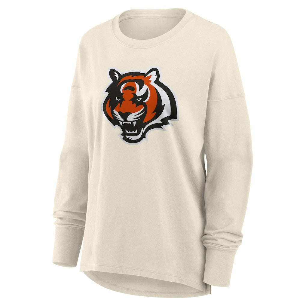 Cincinnati Bengals Women's Dove Legacy Long Sleeve T-Shirt - Cream on sale