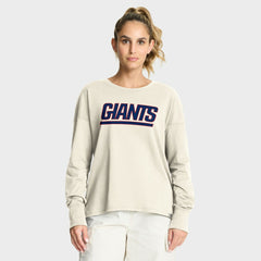 New York Giants Women's Dove Legacy Long Sleeve T-Shirt - Cream for sale