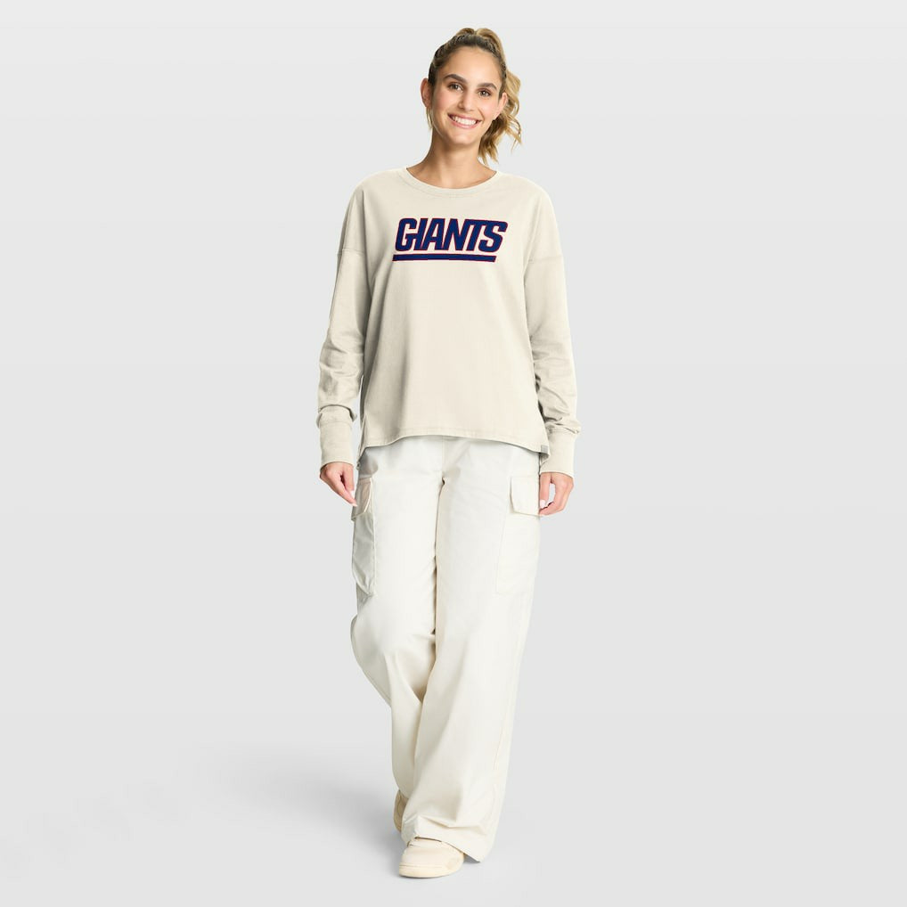 New York Giants Women's Dove Legacy Long Sleeve T-Shirt - Cream for sale