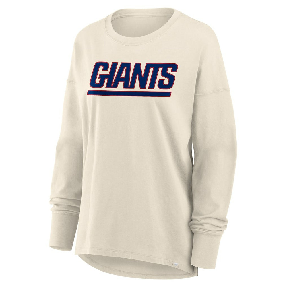 New York Giants Women's Dove Legacy Long Sleeve T-Shirt - Cream for sale