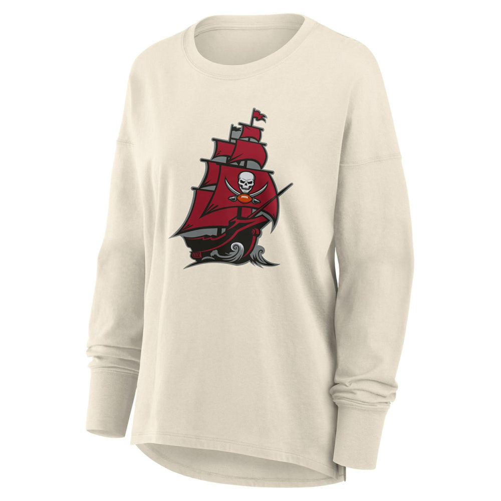 Tampa Bay Buccaneers Women's Dove Legacy Long Sleeve T-Shirt - Cream for sale