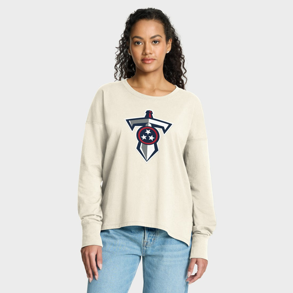 Tennessee Titans Women's Dove Legacy Long Sleeve T-Shirt - Cream sale