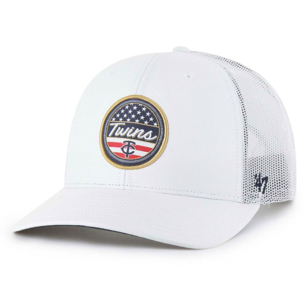 Minnesota Twins Homage Adjustable Trucker Hat White