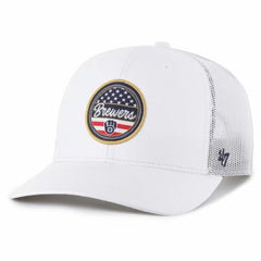 Milwaukee Brewers Homage Adjustable Trucker Hat White