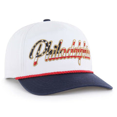 Philadelphia Phillies Patriotic Overhand Hitch Adjustable Hat White