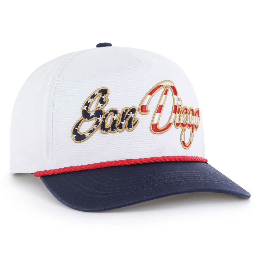 San Diego Padres Patriotic Overhand Hitch Adjustable Hat White