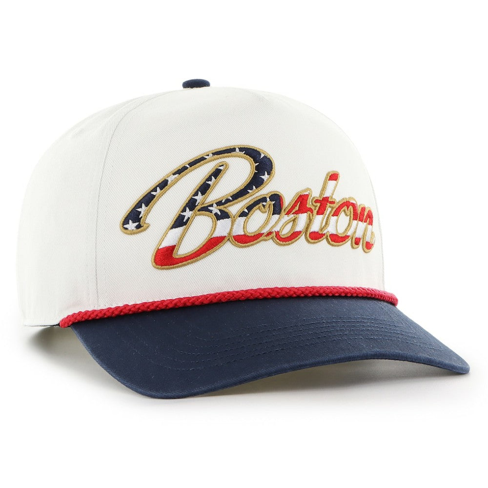 Boston Red Sox Patriotic Overhand Hitch Adjustable Hat White