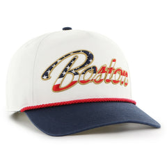 Boston Red Sox Patriotic Overhand Hitch Adjustable Hat White