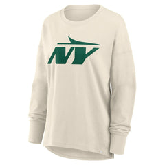New York Jets Women's Dove Legacy Long Sleeve T-Shirt - Cream for sale
