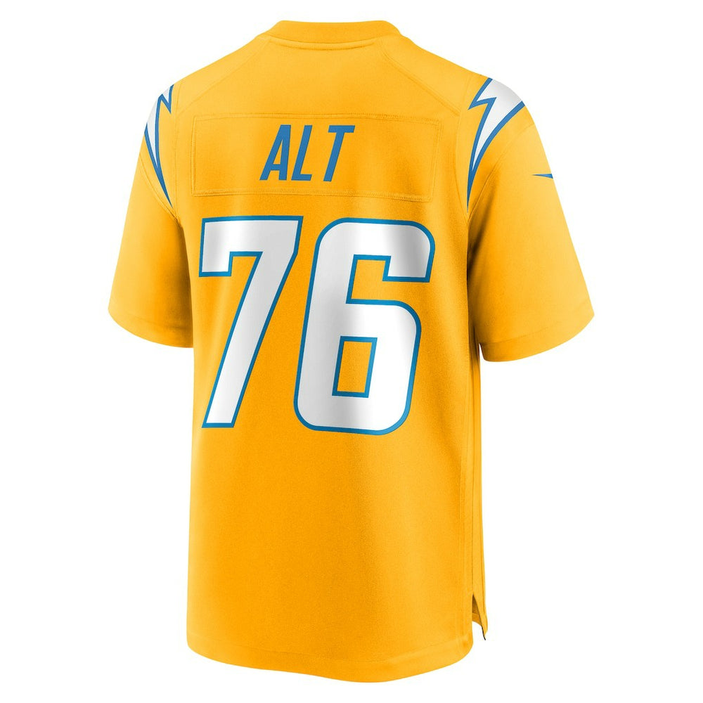 Joe Alt Los Angeles Chargers Alternate Charger Power Game Player Jersey - Gold discount