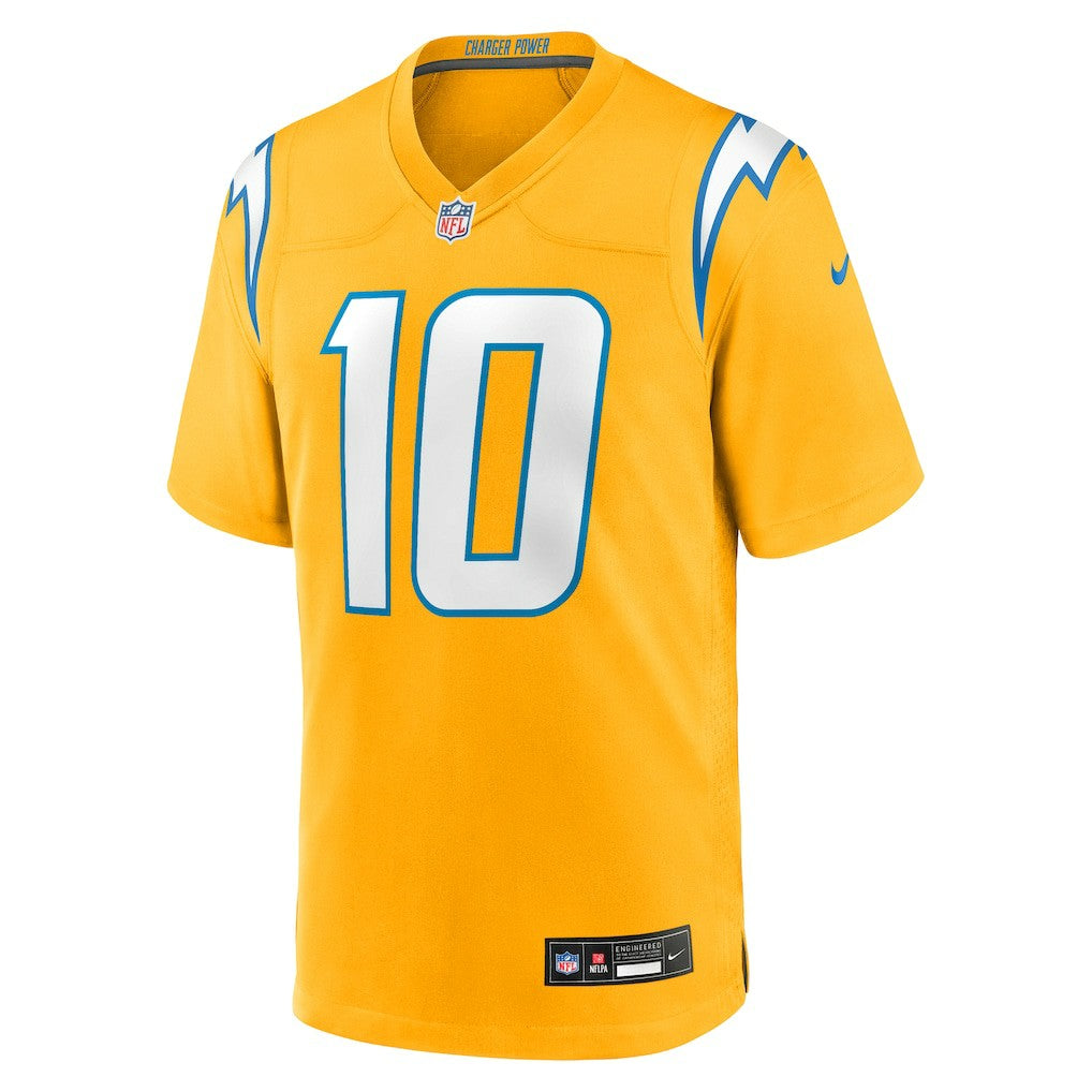 Justin Herbert Los Angeles Chargers Alternate Charger Power Game Player Jersey - Gold sale