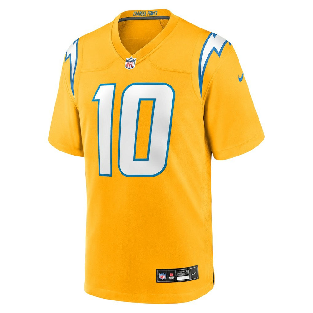 Justin Herbert Los Angeles Chargers Alternate Charger Power Game Player Jersey - Gold sale