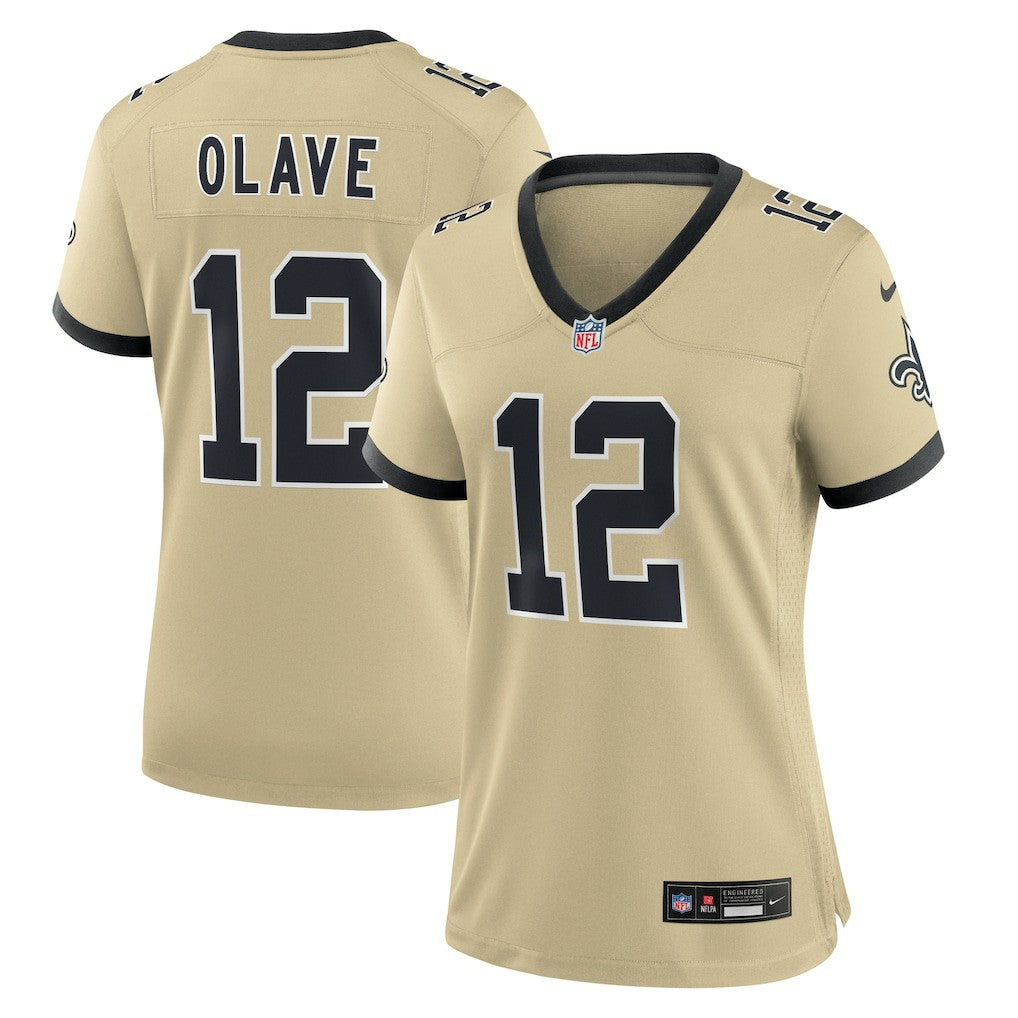 Chris Olave New Orleans Saints Women's Gameday Golds Alternate Game Player Jersey - Gold on sale