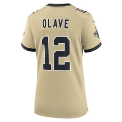 Chris Olave New Orleans Saints Women's Gameday Golds Alternate Game Player Jersey - Gold on sale