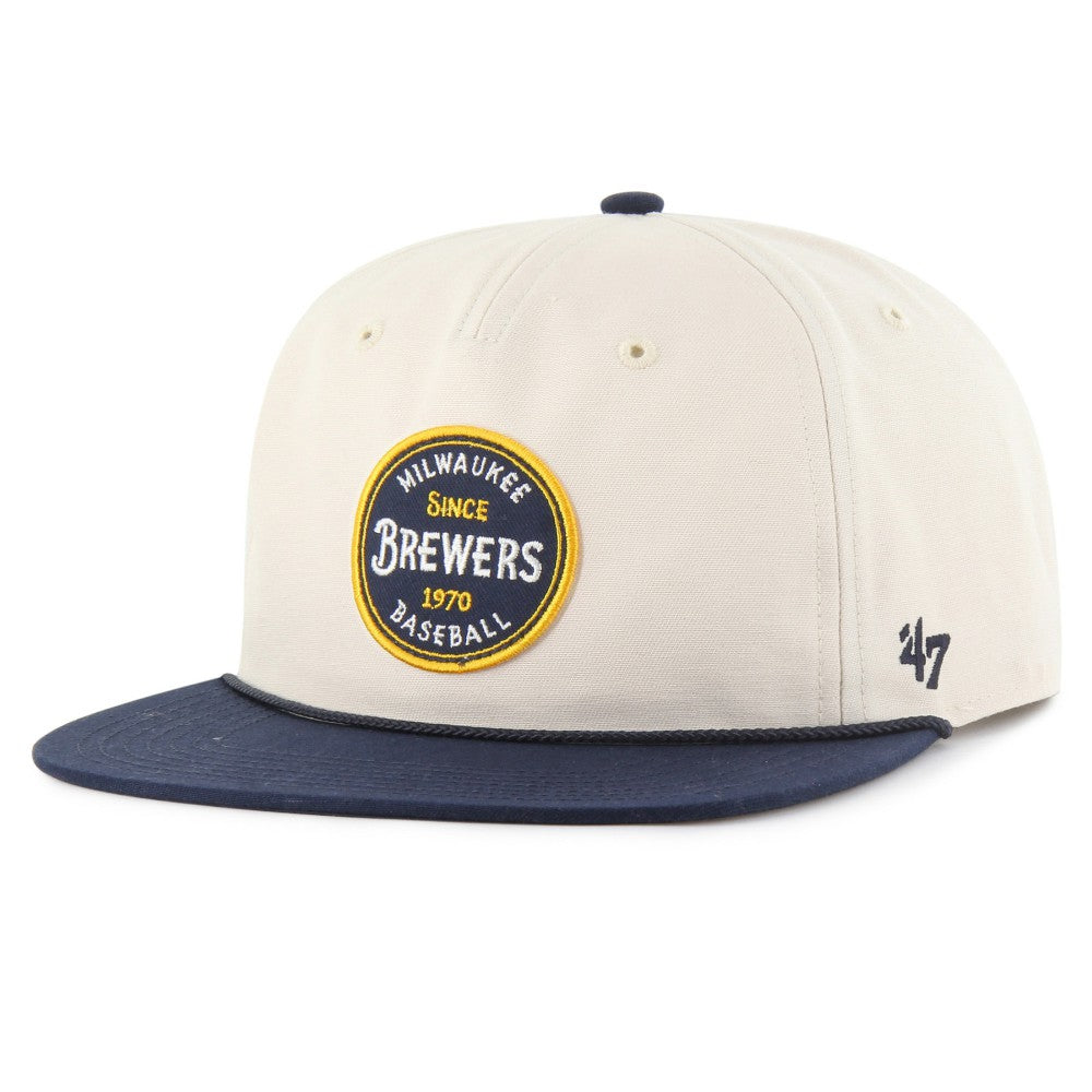 Milwaukee Brewers Payson Captain Adjustable Hat Natural