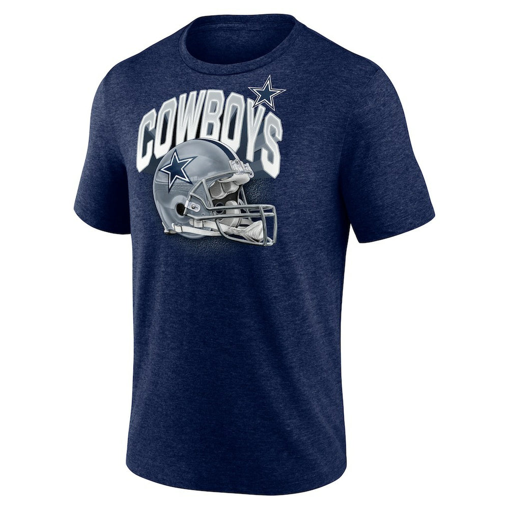 Dallas Cowboys Helmet Tri-Blend T-Shirt - Navy outlet