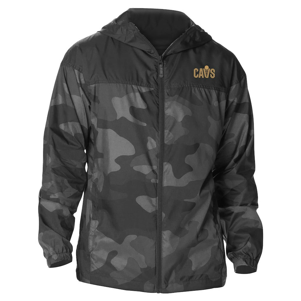 Cleveland Cavaliers Camo Flash Challenger Windbreaker Full-Zip Jacket sale - Black on sale