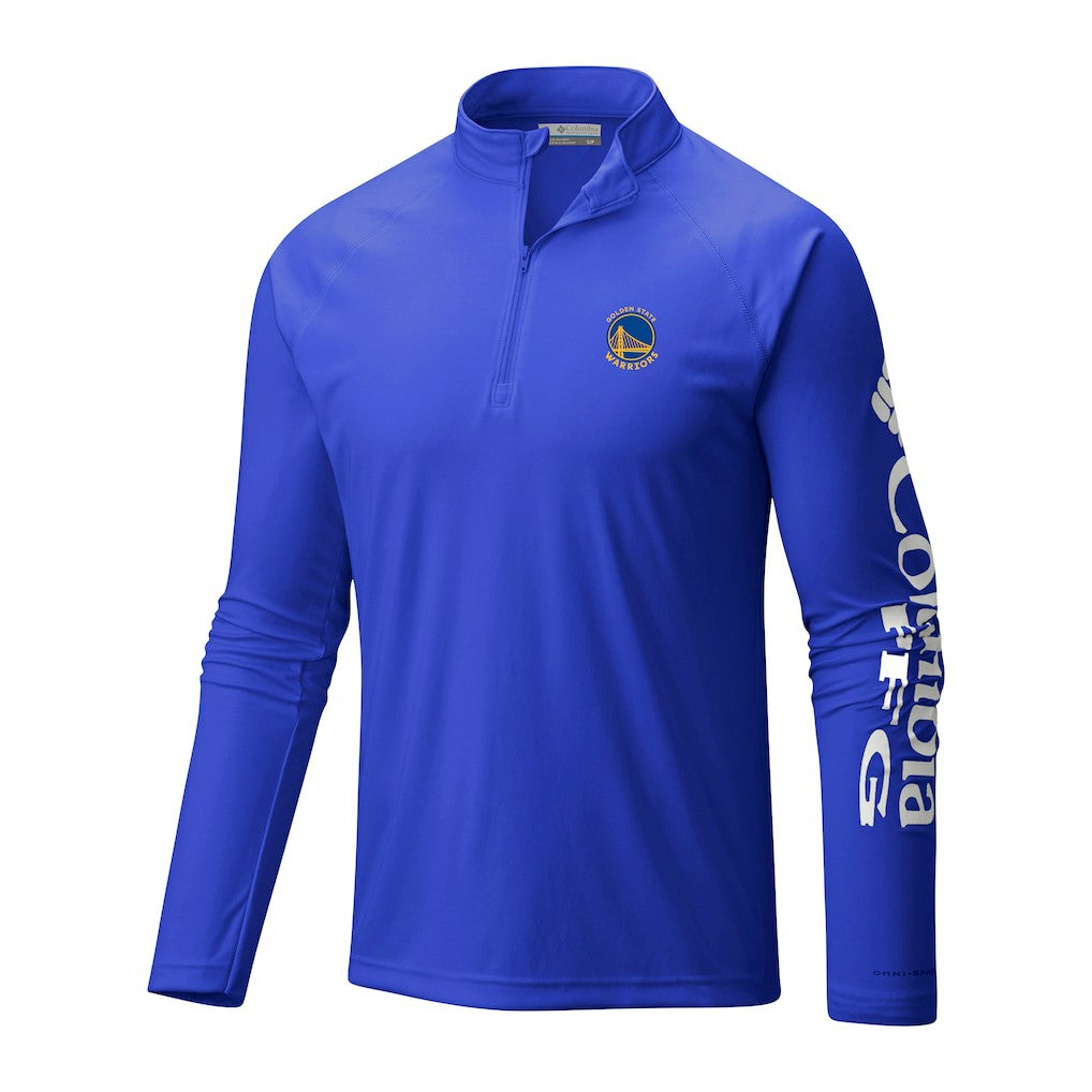Golden State Warriors Terminal Tackle Raglan Omni-Shade Quarter-Zip Jacket sale - Royal online