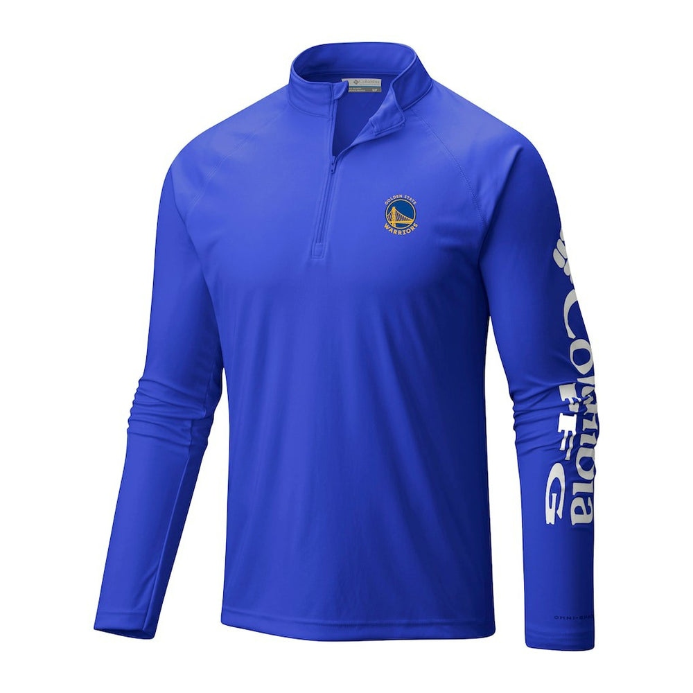 Golden State Warriors Terminal Tackle Raglan Omni-Shade Quarter-Zip Jacket sale - Royal online