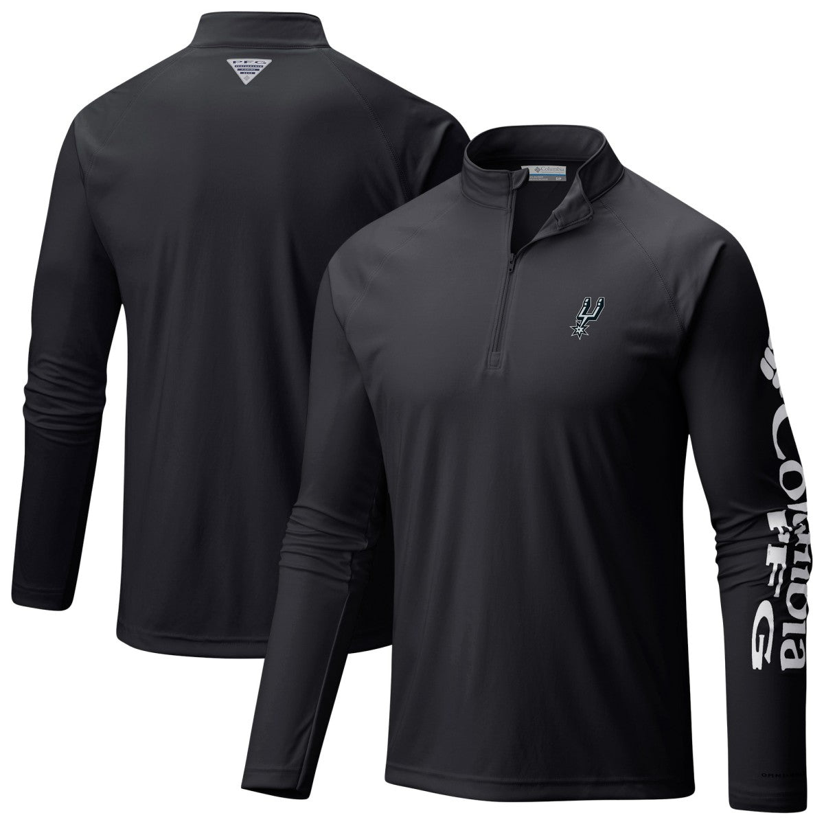 San Antonio Spurs Terminal Tackle Raglan Omni-Shade Quarter-Zip Jacket - Black sale
