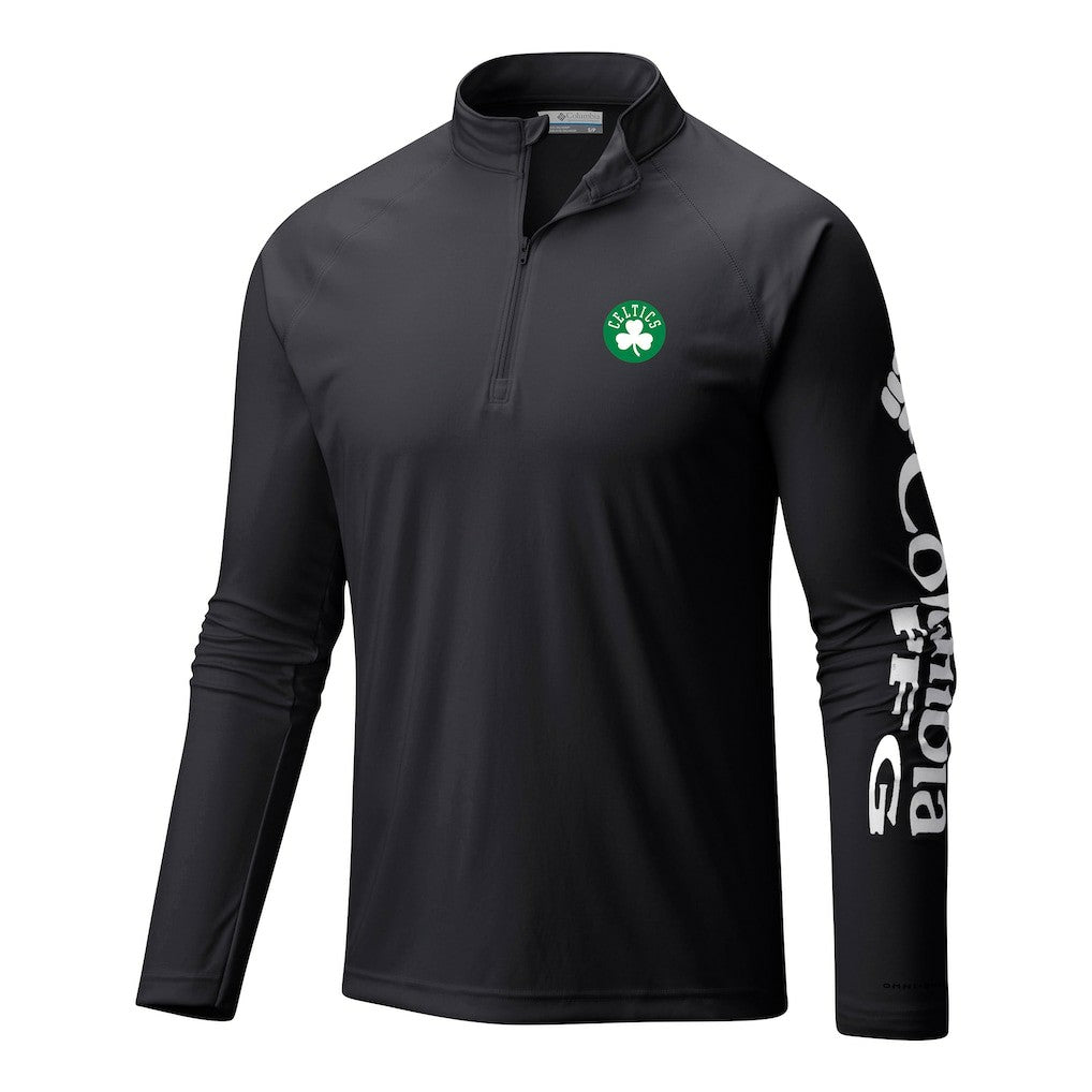 Boston Celtics Terminal Tackle Raglan Omni-Shade Quarter-Zip Jacket - Black outlet