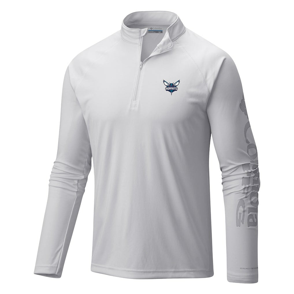 Charlotte Hornets Terminal Tackle Raglan Omni-Shade Quarter-Zip Jacket - White online