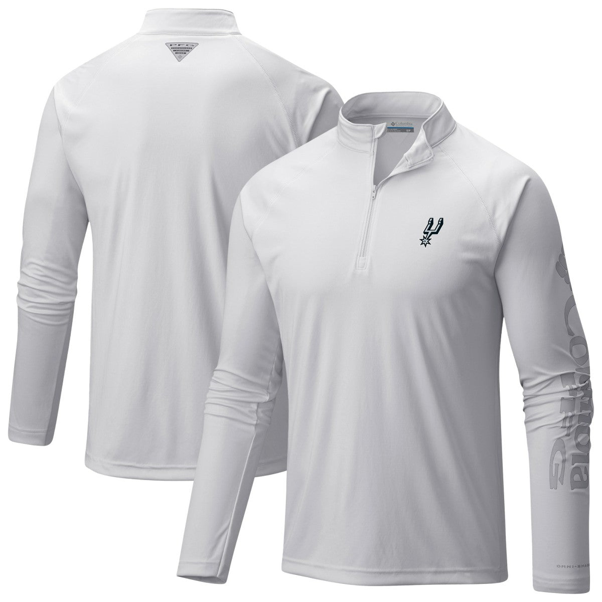 San Antonio Spurs Terminal Tackle Raglan Omni-Shade Quarter-Zip Jacket - White online