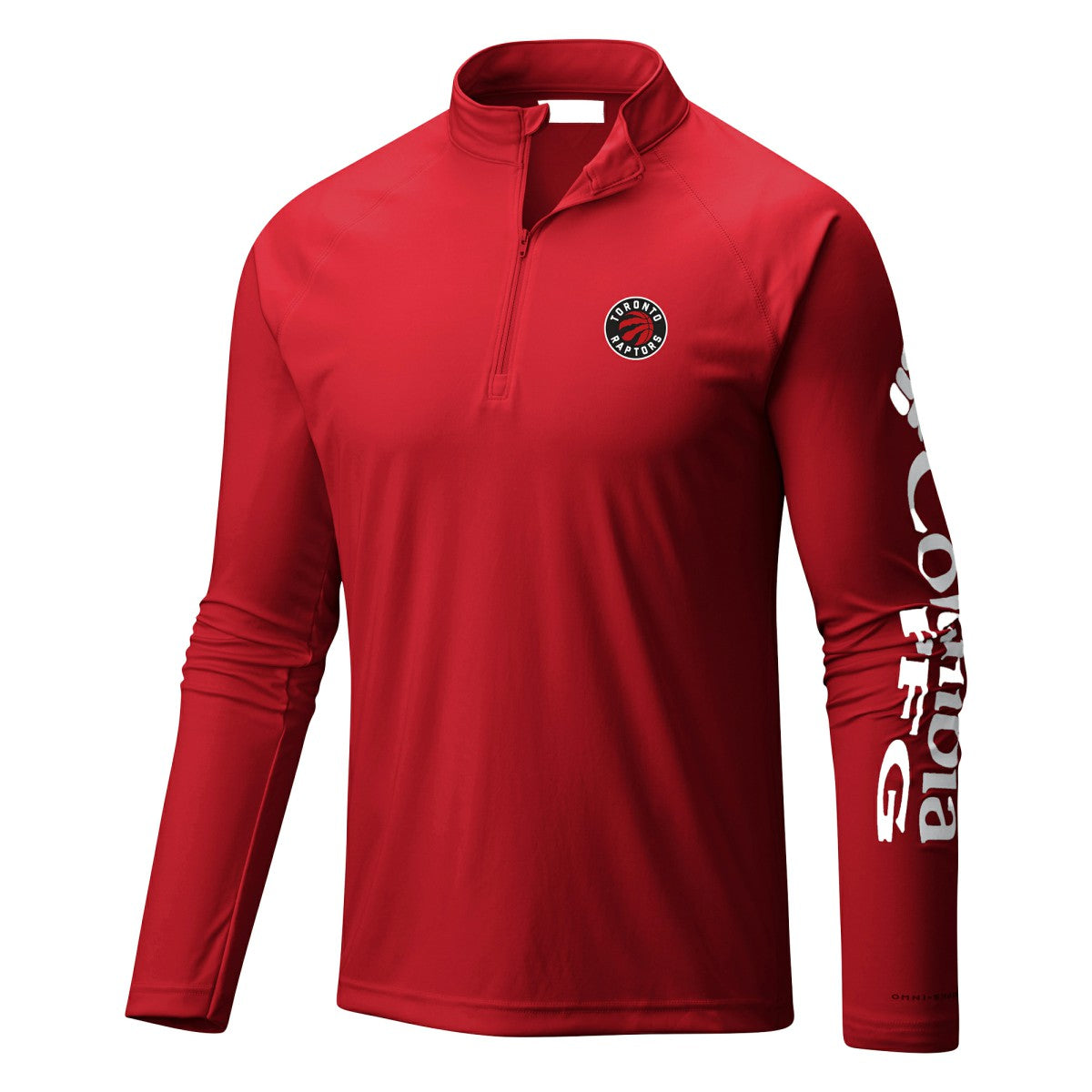 Toronto Raptors Terminal Tackle Raglan Omni-Shade Quarter-Zip Jacket - Red for sale