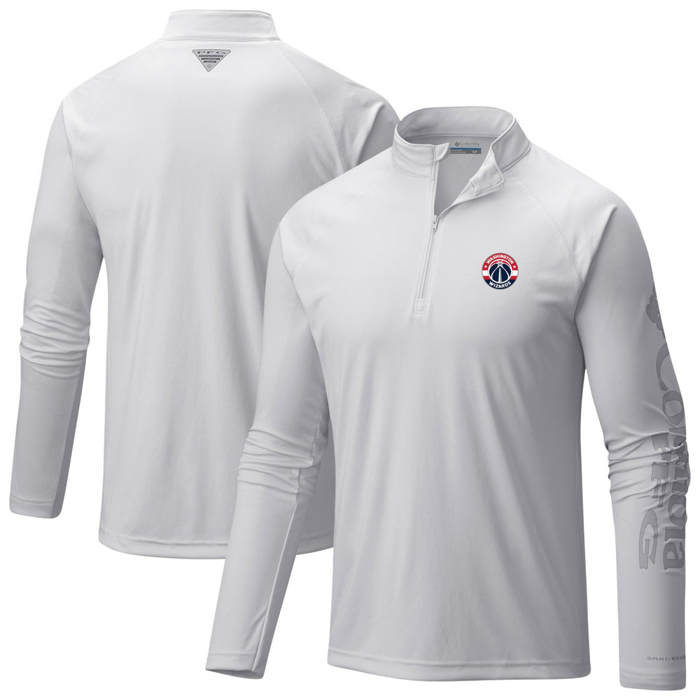 Washington Wizards Terminal Tackle Raglan Omni-Shade Quarter-Zip Jacket - White online