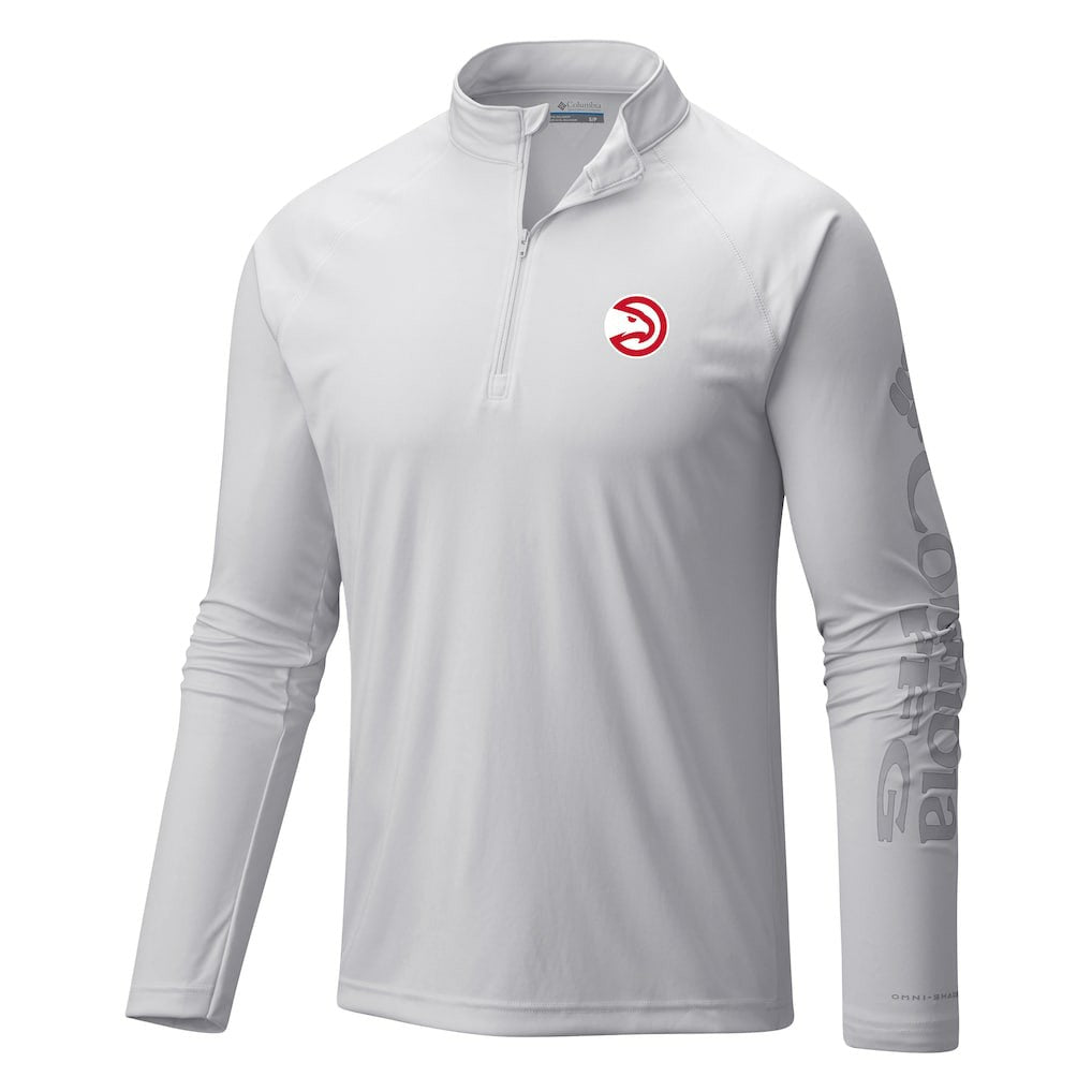 Atlanta Hawks Terminal Tackle Raglan Omni-Shade Quarter-Zip Jacket - White outlet