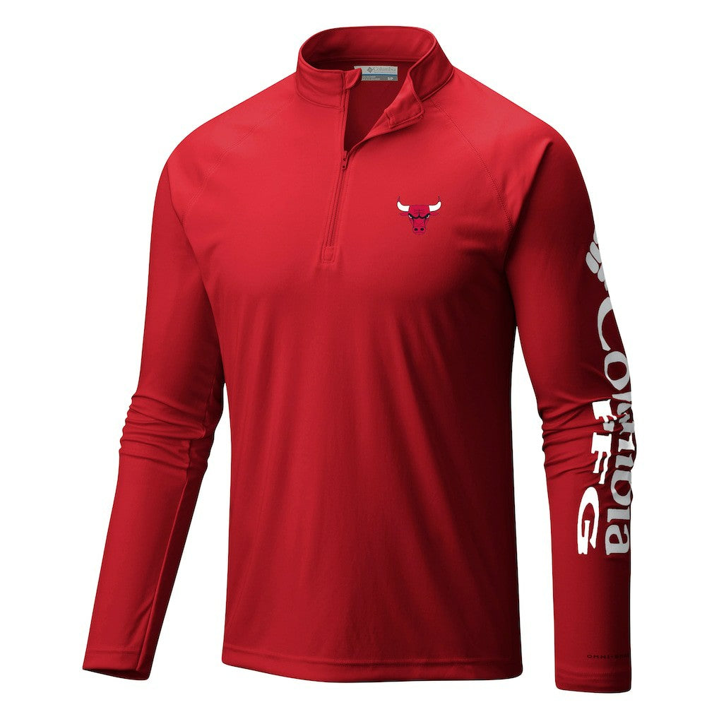 Chicago Bulls Terminal Tackle Raglan Omni-Shade Quarter-Zip Jacket - Red shop