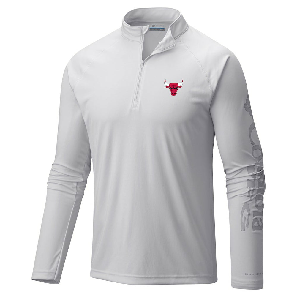 Chicago Bulls Terminal Tackle Raglan Omni-Shade Quarter-Zip Jacket - White online