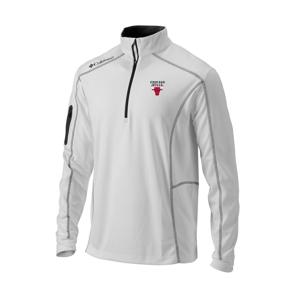 Chicago Bulls Omni-Wick Shotgun Quarter-Zip Pullover - White outlet