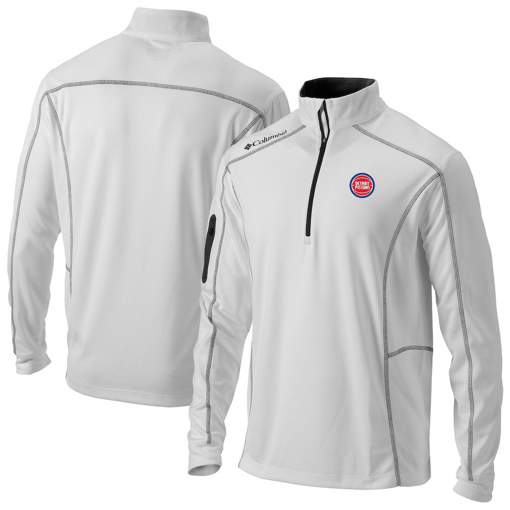 Detroit Pistons Omni-Wick Shotgun Quarter-Zip Pullover sale - White cheap